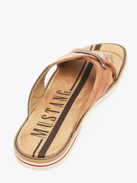 Slippers Mustang Bruin men - 04152705 ander zicht 2